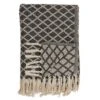 50"x60" Diamond Tassel Throw Blanket Black - Saro Lifestyle: Cotton, Modern Style For Couch Decor -Saro Lifestyle GUEST b1ec81bd c6b4 4209 aae1 dde1918d74cb