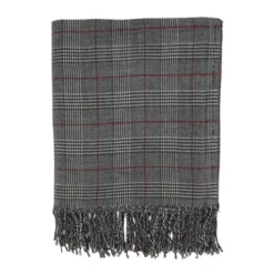 50"x60" Traditional Plaid Throw Blanket - Saro Lifestyle
