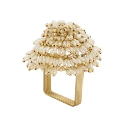 Saro Lifestyle Napkin Ring Holders With Beaded Design (Set Of 4) -Saro Lifestyle GUEST b4eb4f10 e91f 479c b694 1908cb65b93a
