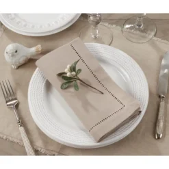 Saro Lifestyle Saro Lifestyle Table Napkins With Hemstitched Border (Set Of 12) -Saro Lifestyle GUEST b545c9e3 7ff9 4a7f b3ba b1665179d4e1