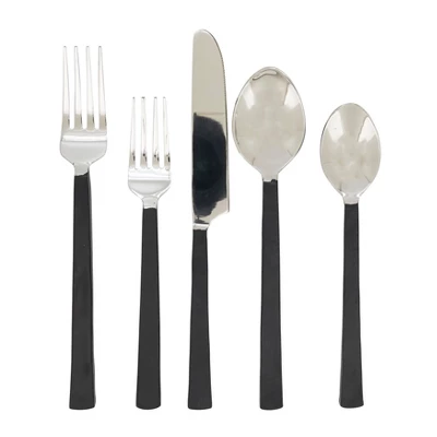 Saro Lifestyle Flat Handle Flatware (Set Of 5) 3 Saro Lifestyle Flat Handle Flatware (Set Of 5)