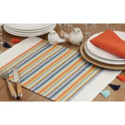 Saro Lifestyle Color Splash Placemat (Set Of 4), 14"x20", Multicolored -Saro Lifestyle GUEST b759534e 9f5a 4bed 9e8c d346f03add0b