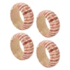 Saro Lifestyle Striped Wood Napkin Ring, Rust (Set Of 4) -Saro Lifestyle GUEST bb4bb550 d1b5 41be 8501 ceb9a0929d3d