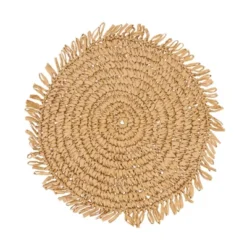 Saro Lifestyle Rustic Raffia Fringe Placemat (Set Of 4) -Saro Lifestyle GUEST bc195856 77d3 4776 ad0a a32e40bf18f8