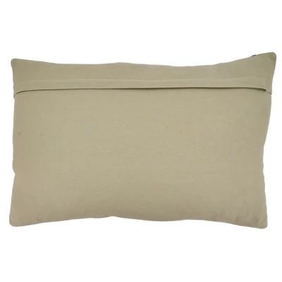 Saro Lifestyle Striped Poly Filled Throw Pillow, Natural, 16" X 24" 3 Saro Lifestyle Striped Poly Filled Throw Pillow, Natural, 16" X 24"