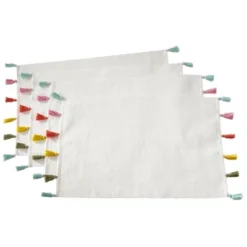 Saro Lifestyle Cotton Placemats With Fiesta Tassel Design 7 Saro Lifestyle Cotton Placemats With Fiesta Tassel Design -Saro Lifestyle GUEST be428df7 23d5 4cc6 851a a3bfeccc54bd