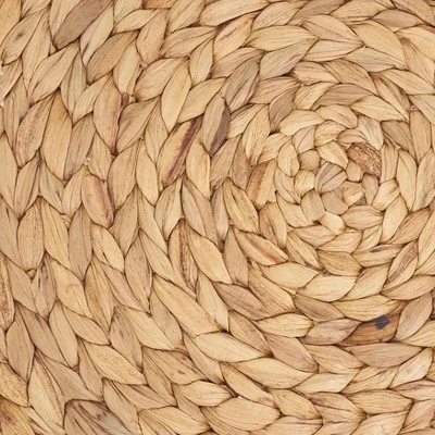 Saro Lifestyle Handwoven Water Hyacinth Placemat (Set Of 4), 15"x15", Beige 5 Saro Lifestyle Handwoven Water Hyacinth Placemat (Set Of 4), 15"x15", Beige - Image 3