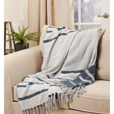 Saro Lifestyle Waffle Weave Reversible Throw Blanket 5 Saro Lifestyle Waffle Weave Reversible Throw Blanket - Image 3