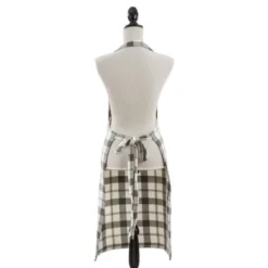 Saro Lifestyle Plaid Apron, 24"x36", Grey