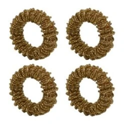 Saro Lifestyle Beaded Design Round Napkin Rings (Set Of 4)