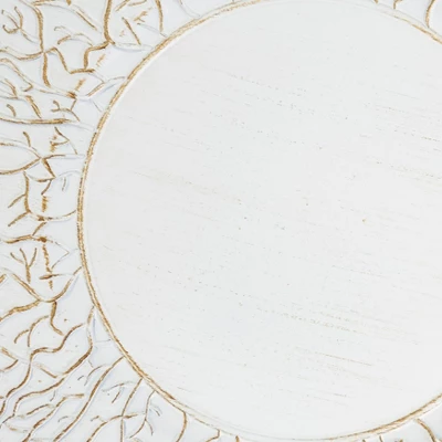 Saro Lifestyle Nature-Inspired Branch Edge Charger Plate (Set Of 4), 13"x13", Off-White 5 Saro Lifestyle Nature-Inspired Branch Edge Charger Plate (Set Of 4), 13"x13", Off-White - Image 3