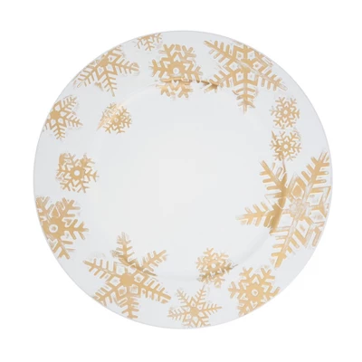 Saro Lifestyle Christmas Snowflake Charger Plate (Set Of 4) 7 Saro Lifestyle Christmas Snowflake Charger Plate (Set Of 4) - Image 5
