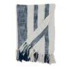 Saro Lifestyle Saro Lifestyle Cotton Throw With Banded Design, Navy Blue, 50"x60" -Saro Lifestyle GUEST c5bdea56 d235 40c2 b734 cea85073a4b4