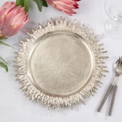 Saro Lifestyle Textured Rim Charger (Set Of 4) 8 Saro Lifestyle Textured Rim Charger (Set Of 4) -Saro Lifestyle GUEST c950cabb 881a 4308 a0e8 ca4a4961ae3e