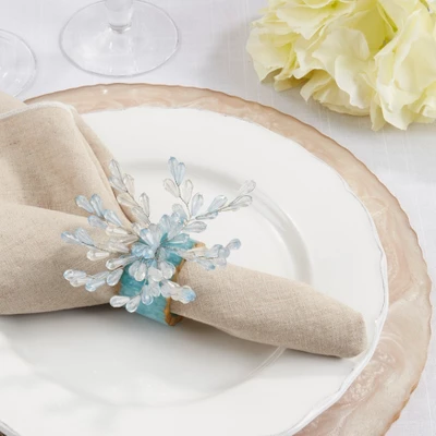 Saro Lifestyle Beaded Bliss Resin Napkin Ring (Set Of 4) 4 Saro Lifestyle Beaded Bliss Resin Napkin Ring (Set Of 4) - Image 2