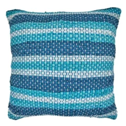Saro Lifestyle Striped Chindi Decorative Pillow Cover -Saro Lifestyle GUEST ca24d59d ecd3 4dd6 aacb a81f02b63bc9