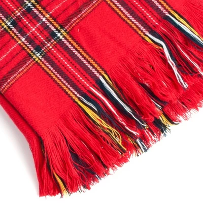 Red Plaid Design Throw (50"X60"): Saro Lifestyle, Acrylic & Polyester, Hand Wash, Tumble Dry, All Ages 3 Red Plaid Design Throw (50"X60"): Saro Lifestyle, Acrylic & Polyester, Hand Wash, Tumble Dry, All Ages