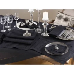 70"x120" Tablecloth With Hemstitch Border Design Black - Saro Lifestyle: Elegant, Machine Washable, Polyester 10 70"x120" Tablecloth With Hemstitch Border Design Black - Saro Lifestyle: Elegant, Machine Washable, Polyester -Saro Lifestyle GUEST cca0442c 37b6 4401 89a4 d6c0b1ba81cc