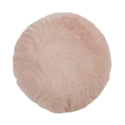 Saro Lifestyle Round Throw Pillow With Faux Rabbit Fur -Saro Lifestyle GUEST ce2f44fb 2531 4547 a808 2195dd149ead