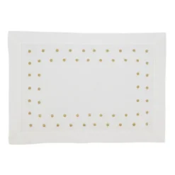 Saro Lifestyle Stylish Polka Dot Placemat (Set Of 4),
