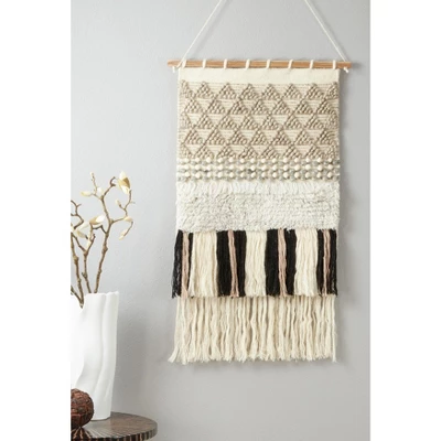 Saro Lifestyle Textured Woven Wall Hanging, 20"x36", Natural 4 Saro Lifestyle Textured Woven Wall Hanging, 20"x36", Natural - Image 2