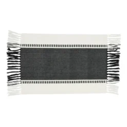 Saro Lifestyle Tassel Trimmed Stripe Placemat (Set Of 4) -Saro Lifestyle GUEST d086b92e db7a 46f7 b315 a63f0f6f44ab