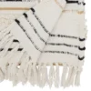 Saro Lifestyle Textured Corded Table Runner With Fringe, 16"x72", Ivory -Saro Lifestyle GUEST d0f9d9e9 1089 4175 a0a9 91a7d544ff95