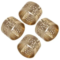 Saro Lifestyle Hole Punched Napkin Ring Holders (Set Of 4)