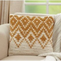 18"x18" Diamond Design Woven Square Pillow Cover - Saro Lifestyle 10 18"x18" Diamond Design Woven Square Pillow Cover - Saro Lifestyle -Saro Lifestyle GUEST d2a52741 244c 4fd3 88e1 5f69a304ba6e