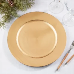 Saro Lifestyle Refined Brushed Charger Plate (Set Of 4), 13"x13", Gold 10 Saro Lifestyle Refined Brushed Charger Plate (Set Of 4), 13"x13", Gold -Saro Lifestyle GUEST d2d6c439 d713 4af8 acc2 736630ee48b1