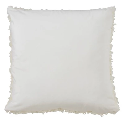 18"x18" Faux Lamb Fur Square Pillow Cover - Saro Lifestyle 3 18"x18" Faux Lamb Fur Square Pillow Cover - Saro Lifestyle