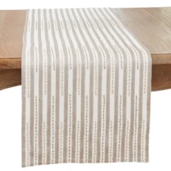 Saro Lifestyle Classic Elegance Stitched Stripe Table Runner, 16"x72", Beige 7 Saro Lifestyle Classic Elegance Stitched Stripe Table Runner, 16"x72", Beige -Saro Lifestyle GUEST d624f265 b316 49d0 ab0b 960616bc89f2