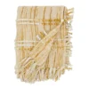 Saro Lifestyle Rustic Fringed Striped Throw, Gold, 50"x60" -Saro Lifestyle GUEST d7ba6786 8e13 4578 98b9 756284f0d911