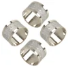 Saro Lifestyle Sparkling Design Napkin Ring Holders (Set Of 4), Silver -Saro Lifestyle GUEST d8957c6a 1277 455d b356 76cb0adb524e