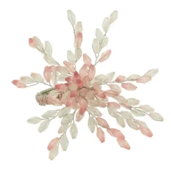 Saro Lifestyle Saro Lifestyle Table Napkin Rings With Beaded Flower Design (Set Of 4) -Saro Lifestyle GUEST d8e5f772 f36f 4809 abc0 b56f10b4b04a