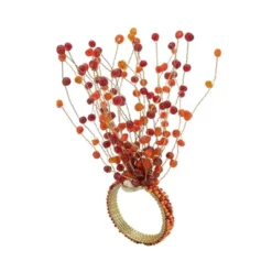 Saro Lifestyle Beaded Burst Spray Napkin Ring (Set Of 4) -Saro Lifestyle GUEST d96e8006 d0a2 4c6b 98b5 a7cfa61c4f8c