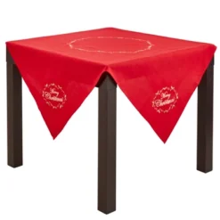 Saro Lifestyle Merry Christmas Embroidered Design Tablecloth -Saro Lifestyle GUEST db31ef25 ea68 4350 baea a1ac7ec040fa