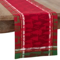 Saro Lifestyle Table Runner With Christmas Tree Plaid Design -Saro Lifestyle GUEST dbad7aed 81ca 46f3 bbf3 8a8b460c5ee6