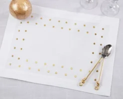Saro Lifestyle Stylish Polka Dot Placemat (Set Of 4), -Saro Lifestyle GUEST dbf82d61 0897 469a 8192 d0aaf385402e