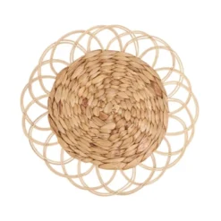 Saro Lifestyle Natural Blend Rattan And Hyacinth Charger Plate (Set Of 4), 13"x13", Beige 7 Saro Lifestyle Natural Blend Rattan And Hyacinth Charger Plate (Set Of 4), 13"x13", Beige -Saro Lifestyle GUEST ddd06b1e a90f 487c 9057 53a12f40aaed