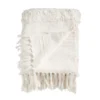 Saro Lifestyle Boho Chic Tufted Throw With Tassels, White, 50"x60" 2 Saro Lifestyle Boho Chic Tufted Throw With Tassels, White, 50"x60" -Saro Lifestyle GUEST de915efd 6d77 464c 8ef5 072563b45887