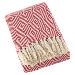 50"x60" Soft Cotton Diamond Weave Throw Blanket - Saro Lifestyle -Saro Lifestyle GUEST df23e655 7c6f 4383 985d b8a08d8bdf5e