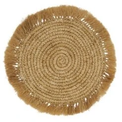 Saro Lifestyle Round Raffia Placemats (Set Of 4) -Saro Lifestyle GUEST dfe83655 32e2 43a7 9638 ad2b3f33d987