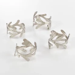 Saro Lifestyle Table Napkin Rings With Vine Leaf Design (Set Of 4) -Saro Lifestyle GUEST e2b9a363 c1bc 4a35 8409 6beb90fd1c6e
