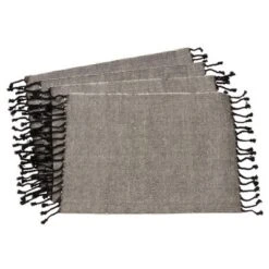 Set Of 4 Solid Tassel Placemat Black - Saro Lifestyle: Jute-Cotton Blend, Rectangular, Dining Table Decor 7 Set Of 4 Solid Tassel Placemat Black - Saro Lifestyle: Jute-Cotton Blend, Rectangular, Dining Table Decor -Saro Lifestyle GUEST e374e2c4 bfe0 4164 aaf9 15d6597d6da7