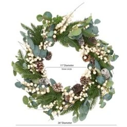 Saro Lifestyle Eucalyptus And Pinecone Spring Wreath -Saro Lifestyle GUEST e42849d8 cf8d 4384 9b8e 669e302808ad