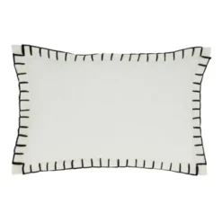 12"x20" Oversize Minimalist Chic Chunky Whip Stitch Lumbar Throw Pillow Cover - Saro Lifestyle -Saro Lifestyle GUEST e43b406f 38a7 483a a1dc 4bdf95a11617