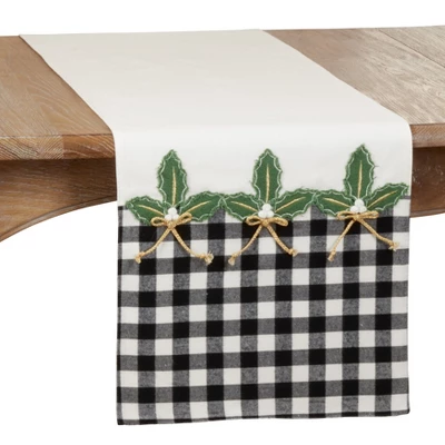 Saro Lifestyle Holly Design Buffalo Plaid Table Runner 7 Saro Lifestyle Holly Design Buffalo Plaid Table Runner - Image 5