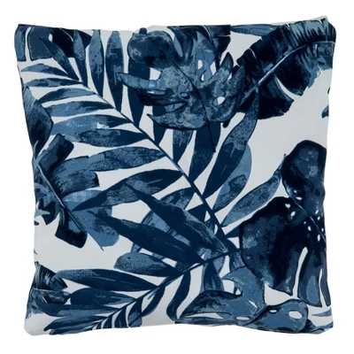 Saro Lifestyle Blue Tropical Leaf Outdoor Pillow 3 Saro Lifestyle Blue Tropical Leaf Outdoor Pillow