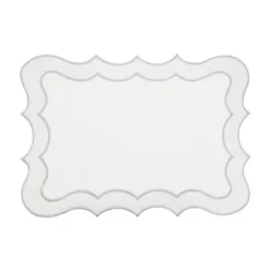 Saro Lifestyle Scallop Border Bliss Placemat (Set Of 4) -Saro Lifestyle GUEST e76d772d e84a 4552 84e7 b9db0eba4ff2